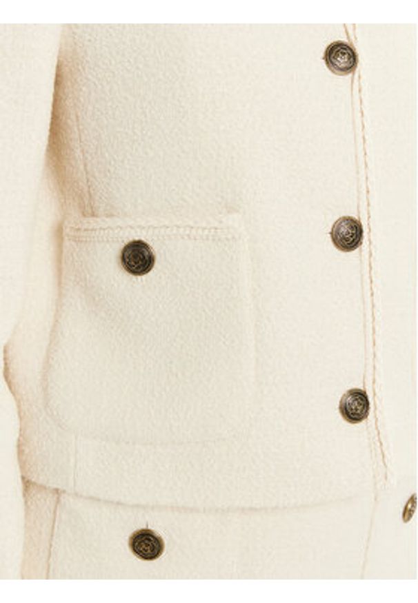 Marella Marynarka Afona 2513041054 Biały Regular Fit. Kolor: biały. Materiał: syntetyk, bawełna