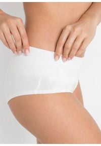 Figi ciążowe "panty" (3 szt.), bawełna organiczna bonprix czarny + czarny + biały. Kolekcja: moda ciążowa. Kolor: czarny. Materiał: bawełna #4