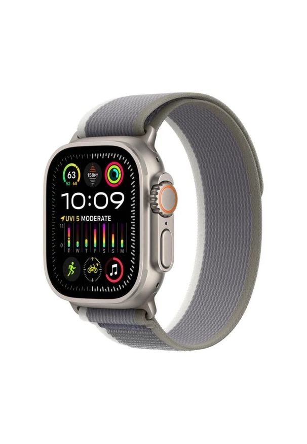 APPLE - Smartwatch Apple Watch Ultra 2 GPS + Cellular 49mm Titanium Case Trail Loop M/L Szary (MRF43EL/A). Rodzaj zegarka: smartwatch. Kolor: szary