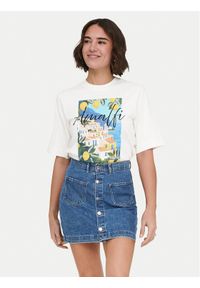 only - ONLY T-Shirt Vega 15375753 Kremowy Regular Fit. Kolor: kremowy. Materiał: bawełna #1