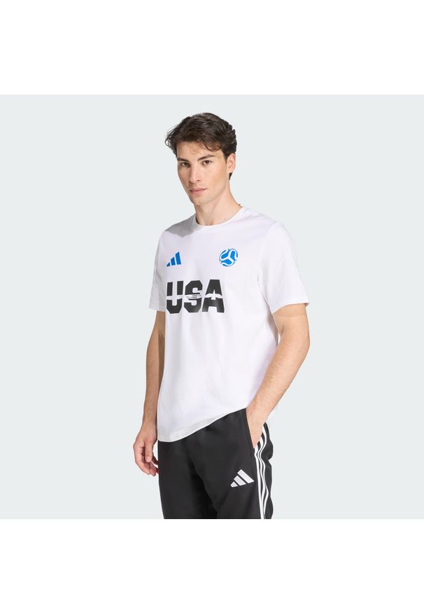 Adidas - Koszulka Usa. Kolor: biały. Sport: piłka nożna