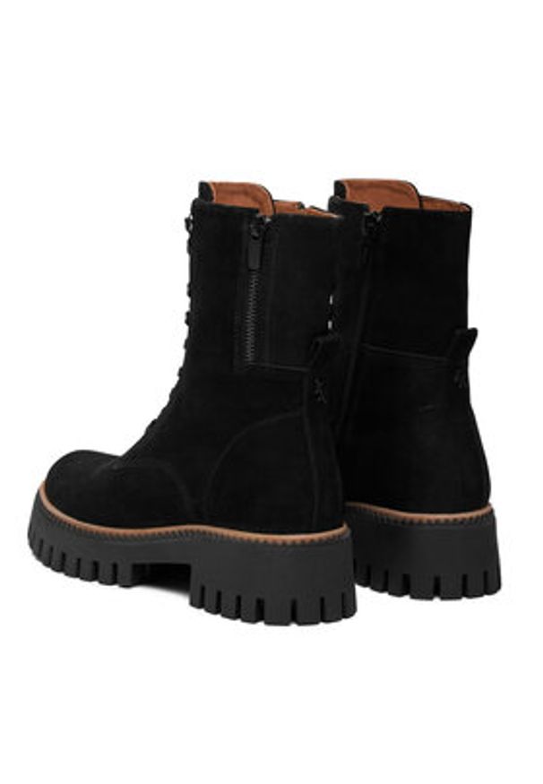 MEXX Trzewiki MX/009C-WI23 Czarny. Kolor: czarny. Materiał: skóra, nubuk