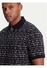 Karl Lagerfeld - KARL LAGERFELD Polo 745120 553225 Czarny Regular Fit. Typ kołnierza: polo. Kolor: czarny. Materiał: bawełna #5
