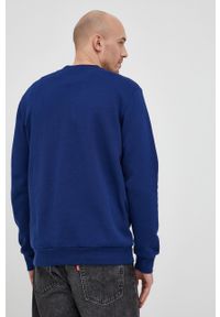 Trussardi Jeans - Trussardi bluza bawełniana męska kolor granatowy z nadrukiem. Kolor: niebieski. Materiał: bawełna. Wzór: nadruk #5
