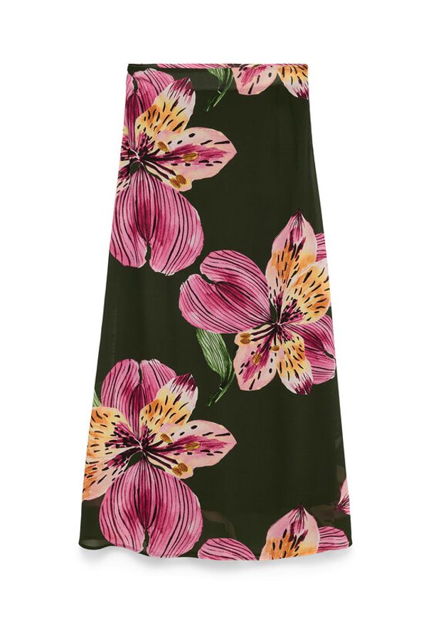 Vero Moda Spódnica midi Ismene 10351432 Czarny Regular Fit. Kolor: czarny. Materiał: syntetyk