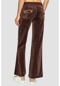 Juicy Couture - JUICY COUTURE Czekoladowe spodnie dresowe damskie Layla Low Rise, Rozmiar M. Stan: obniżony. Kolor: brązowy. Materiał: dresówka #3