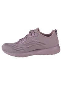 skechers - Buty do chodzenia damskie Skechers Bobs Squad. Zapięcie: sznurówki. Kolor: szary. Materiał: materiał, syntetyk, tkanina. Szerokość cholewki: normalna. Sport: turystyka piesza