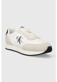 Calvin Klein Jeans sneakersy RETRO RUNNER SU-NY MONO kolor biały YM0YM00746. Nosek buta: okrągły. Kolor: biały. Materiał: guma #2