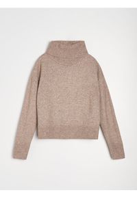 Sinsay - Gładki golf basic - brązowy. Typ kołnierza: golf. Kolor: brązowy. Wzór: gładki