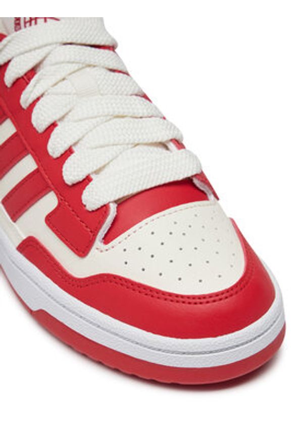 Adidas - adidas Sneakersy Rapid Court Low JR0164 Czerwony. Kolor: czerwony. Materiał: skóra