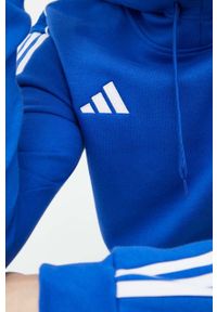 adidas Performance bluza dresowa Tiro 23 kolor niebieski z kapturem z aplikacją. Typ kołnierza: kaptur. Kolor: niebieski. Materiał: dresówka. Wzór: aplikacja #4