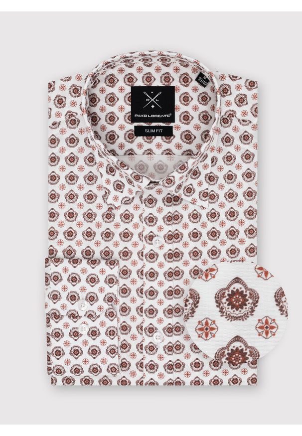 Pako Lorente - PAKO LORENTE – Koszula męska P22WF-1X-035-B-S. Okazja: na co dzień. Typ kołnierza: button down. Materiał: tkanina, elastan, bawełna, jeans. Długość rękawa: długi rękaw. Długość: długie. Wzór: gładki. Sezon: wiosna, lato. Styl: casual