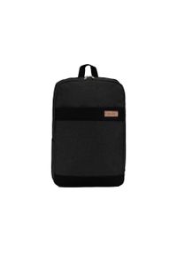 Solier - Plecak miejski na laptopa SOLIER SV11 BLACK czarny. Kolor: czarny. Materiał: materiał