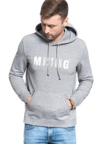 Mustang - MUSTANG BLUZA Hoody MID GREY MELANGE 1006289 4140. Typ kołnierza: kaptur #5