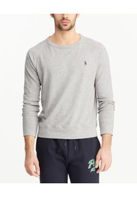 Ralph Lauren - RALPH LAUREN - Szara bluza z logo. Typ kołnierza: polo. Kolor: szary. Materiał: jeans, dresówka, bawełna. Wzór: haft. Styl: klasyczny #4