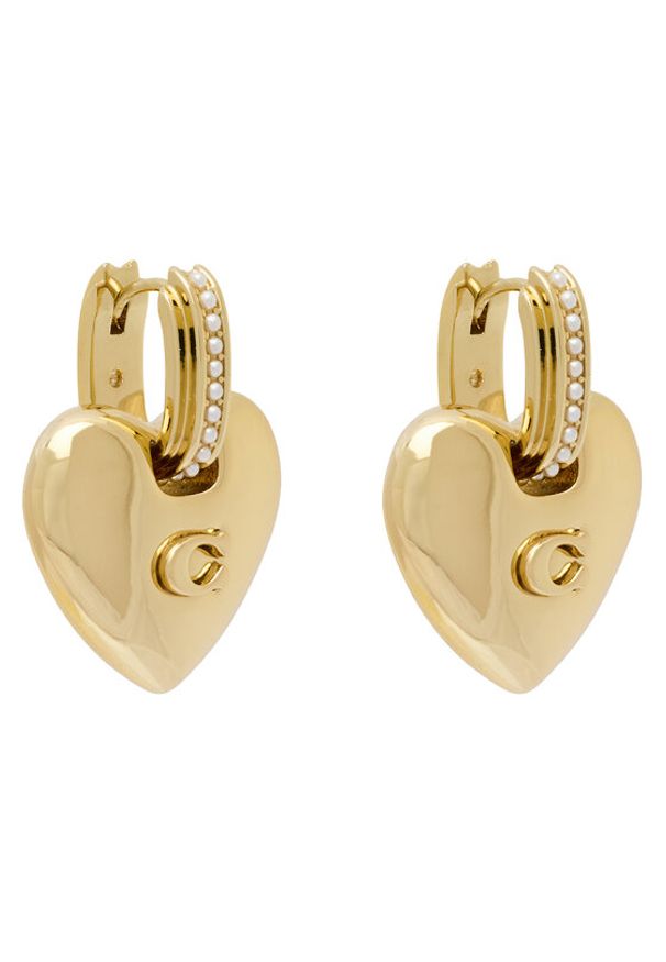 Coach Kolczyki 37557565 Złoty. Materiał: metalowe. Kolor: złoty