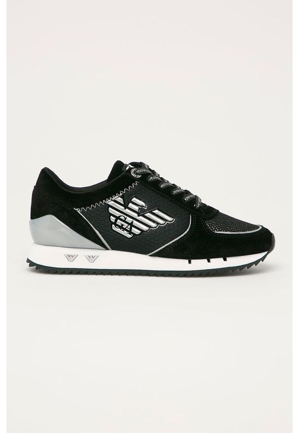 EA7 Emporio Armani - Buty. Nosek buta: okrągły. Zapięcie: sznurówki. Kolor: czarny. Materiał: guma