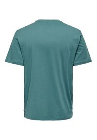 Only & Sons T-Shirt 22026084 Niebieski Regular Fit. Kolor: niebieski. Materiał: bawełna