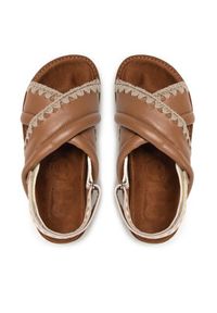 Mou Sandały New Bio # 03 Criss-Cross Upper SW461004C Brązowy. Kolor: brązowy. Materiał: skóra #3