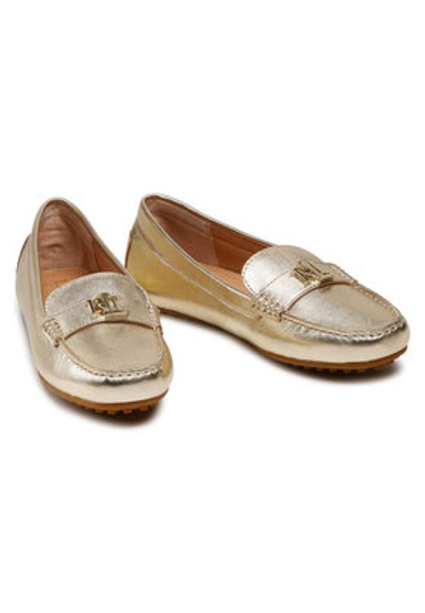Lauren Ralph Lauren Mokasyny Barnsbury 802809341001 Złoty. Kolor: złoty. Materiał: skóra