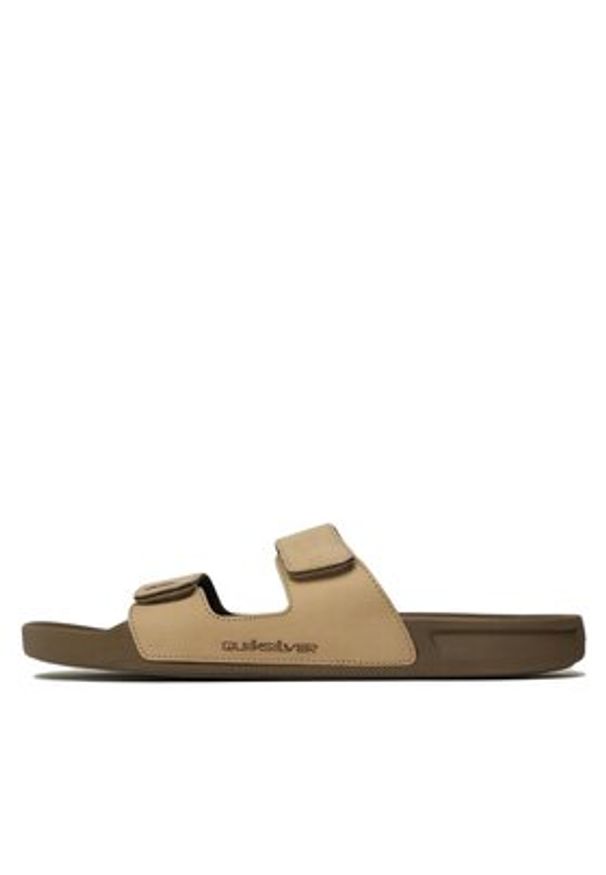 Quiksilver Klapki AQYL101256 Beżowy. Kolor: beżowy. Materiał: skóra