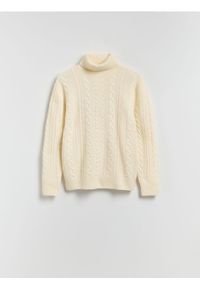 Reserved - Sweter z wełną - złamana biel. Materiał: wełna #1