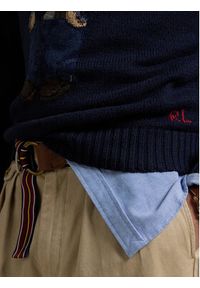Polo Ralph Lauren Sweter 710946137001 Granatowy Regular Fit. Typ kołnierza: polo. Kolor: niebieski. Materiał: bawełna #2