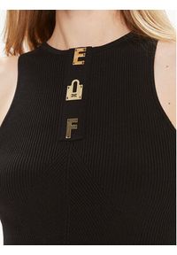 Elisabetta Franchi Top TK-06B-42E2 Czarny Slim Fit. Kolor: czarny. Materiał: wiskoza, syntetyk #3