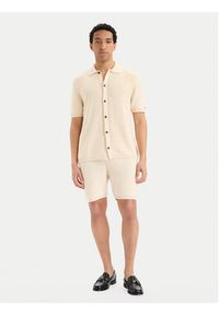 TOMMY HILFIGER - Tommy Hilfiger Szorty materiałowe MW0MW42797 Kremowy Regular Fit. Kolor: kremowy. Materiał: bawełna #5