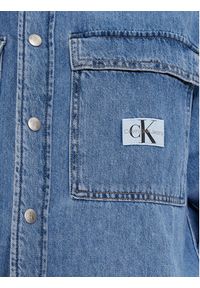Calvin Klein Jeans Koszula jeansowa Relaxed Linear Denim Shirt J30J324582 Granatowy Regular Fit. Kolor: niebieski. Materiał: bawełna #5