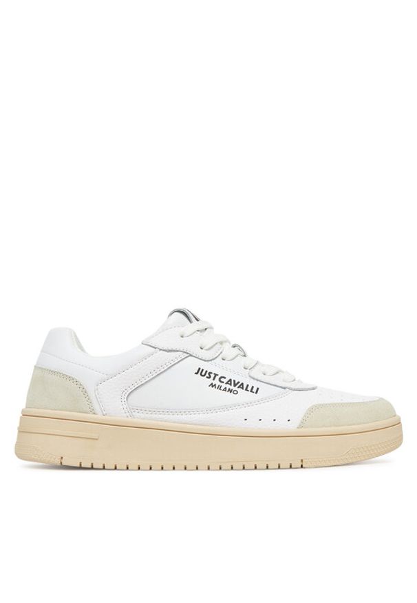 Just Cavalli Sneakersy 78QA3SM8 ZPA90 Biały. Kolor: biały. Materiał: skóra