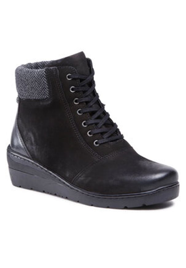 Go Soft Trzewiki WI23-WARUNA-01 Czarny. Kolor: czarny. Materiał: nubuk, skóra