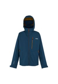 Regatta - Męska Kurtka Soft Shell Hewitts X Colour Block. Kolor: brązowy, niebieski, wielokolorowy. Sport: turystyka piesza