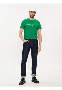 TOMMY HILFIGER - Tommy Hilfiger T-Shirt Logo MW0MW11797 Zielony Regular Fit. Kolor: zielony. Materiał: bawełna #2