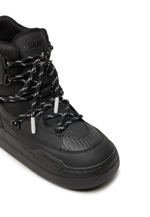 Moon Boot Śniegowce Park Sneaker Boot 80D2470060 Czarny. Kolor: czarny. Materiał: skóra