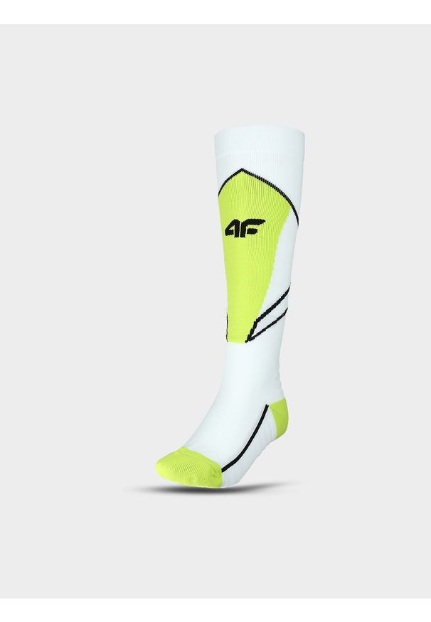 4f - 4F Skarpety narciarskie męskie - białe 39-42. Kolor: biały. Materiał: włókno, syntetyk, materiał. Sport: narciarstwo