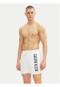 Calvin Klein Swimwear Szorty kąpielowe KM0KM01092 Biały Regular Fit. Kolor: biały. Materiał: syntetyk #3