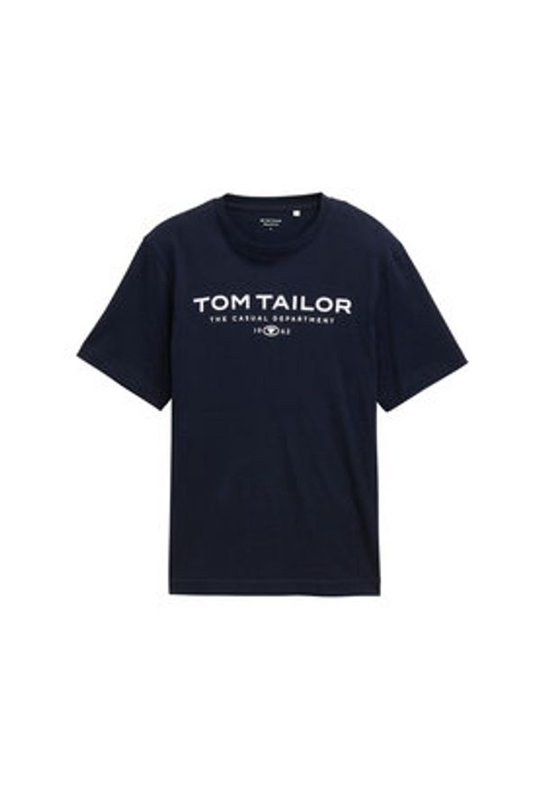 Tom Tailor T-Shirt 1045773 Granatowy Regular Fit. Kolor: niebieski. Materiał: bawełna