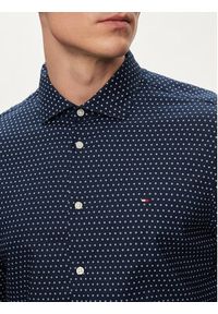 TOMMY HILFIGER - Tommy Hilfiger Koszula Circle MW0MW34649 Granatowy Slim Fit. Kolor: niebieski. Materiał: bawełna #3