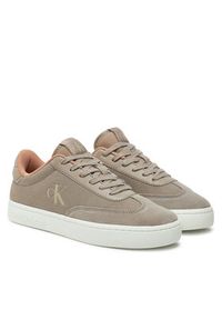 Calvin Klein Jeans Sneakersy Classic Cupsole Low Mix Mg Wn YW0YW01636 Beżowy. Kolor: beżowy. Materiał: materiał #5