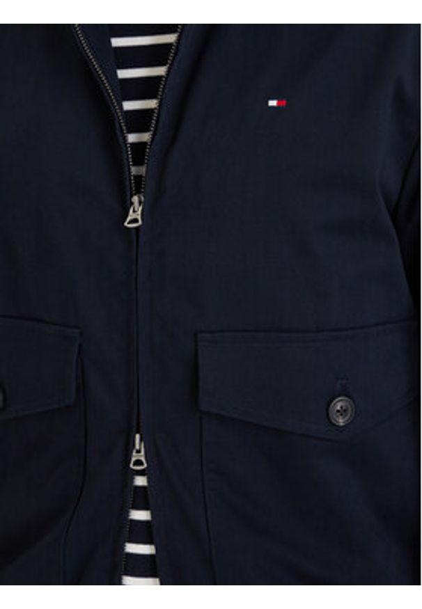 TOMMY HILFIGER - Tommy Hilfiger Kurtka przejściowa Harrington MW0MW42507 Niebieski Regular Fit. Kolor: niebieski. Materiał: bawełna