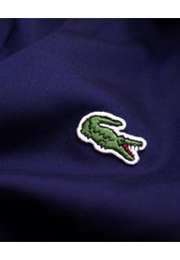 Lacoste - LACOSTE - Granatowa koszula z haftem z logo Regular Fit. Kolor: niebieski. Materiał: bawełna. Wzór: haft. Styl: klasyczny
