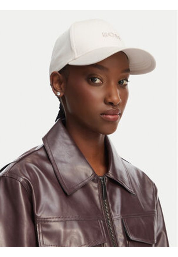 BOSS Czapka z daszkiem Ari 50519889 Beżowy. Kolor: beżowy. Materiał: bawełna