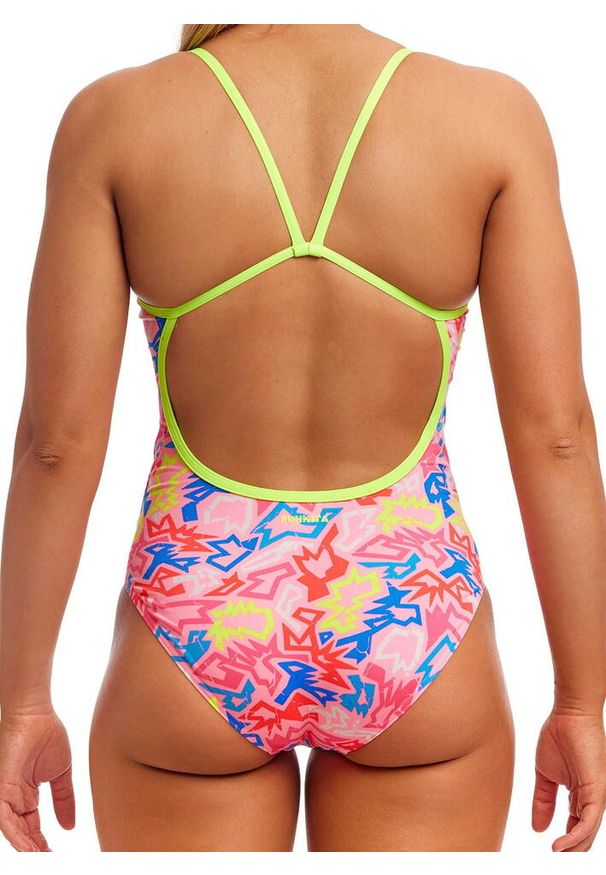 Strój do pływania FUNKITA Rock Star - Single Strap. Kolor: wielokolorowy