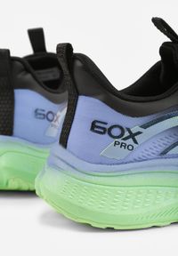 Born2be - Czarno-Niebieskie Buty Sportowe Sneakersy z Napisami i Geometrycznym Wzorem Adraseise. Okazja: na co dzień. Kolor: czarny. Materiał: jeans. Wzór: geometria, napisy #6