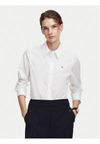 TOMMY HILFIGER - Tommy Hilfiger Koszula WW0WW47169 Biały Regular Fit. Kolor: biały. Materiał: bawełna #1