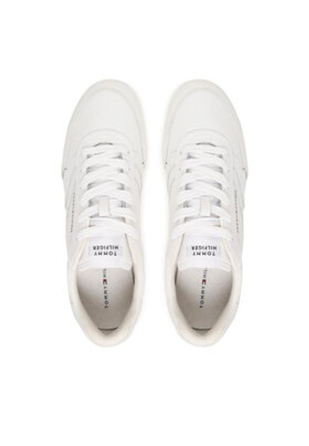 TOMMY HILFIGER - Tommy Hilfiger Sneakersy Lopro Cup Leather FM0FM05677 Biały. Kolor: biały. Materiał: skóra