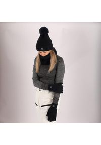 HEAT KEEPER - Czapka termiczna + pompon, damska Onesize - 4 sztuki. Kolor: czarny. Materiał: poliester, elastan. Sezon: zima. Styl: sportowy #2