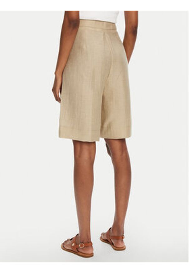 KAOS Szorty materiałowe RP1MR069 Beżowy Regular Fit. Kolor: beżowy. Materiał: len