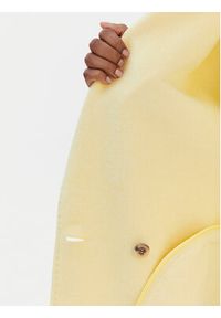 ViCOLO Płaszcz wełniany TF0003 Żółty Regular Fit. Kolor: żółty. Materiał: wełna, syntetyk #5
